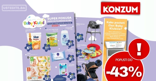Konzum BABY KLUBIĆ – akcija do 15.9.2025.