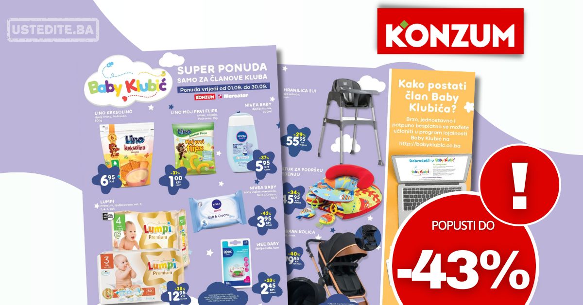 Konzum BABY KLUBIĆ – akcija do 15.9.2025.