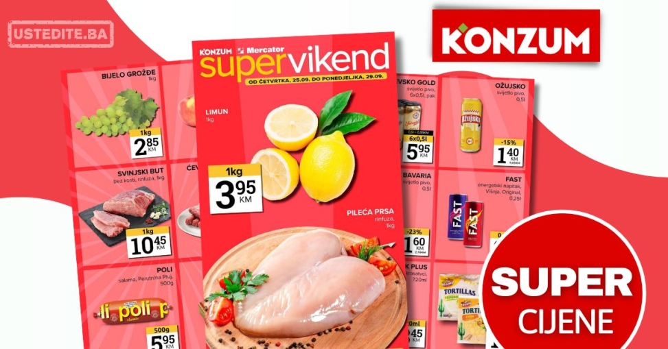 Konzum vikend akcija 25-29.9.2025.