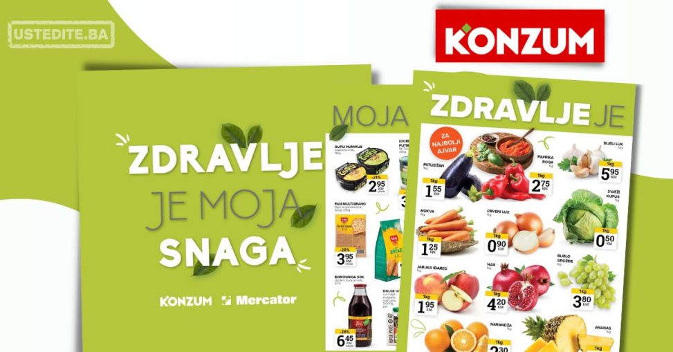 Konzum katalog ZDRAVE NAMIRNICE 30.9-6.10.2025.