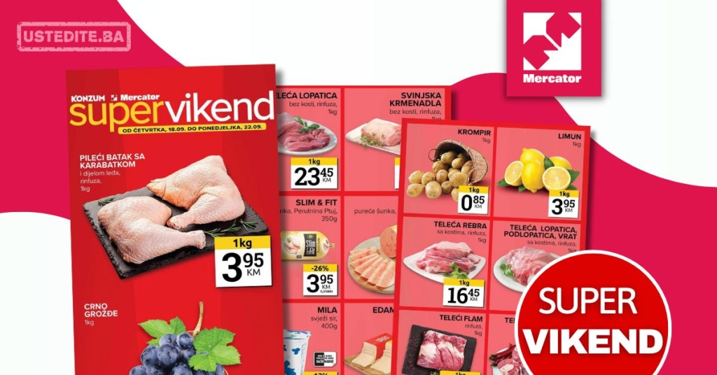 Mercator vikend akcija 18-22.9.2025.