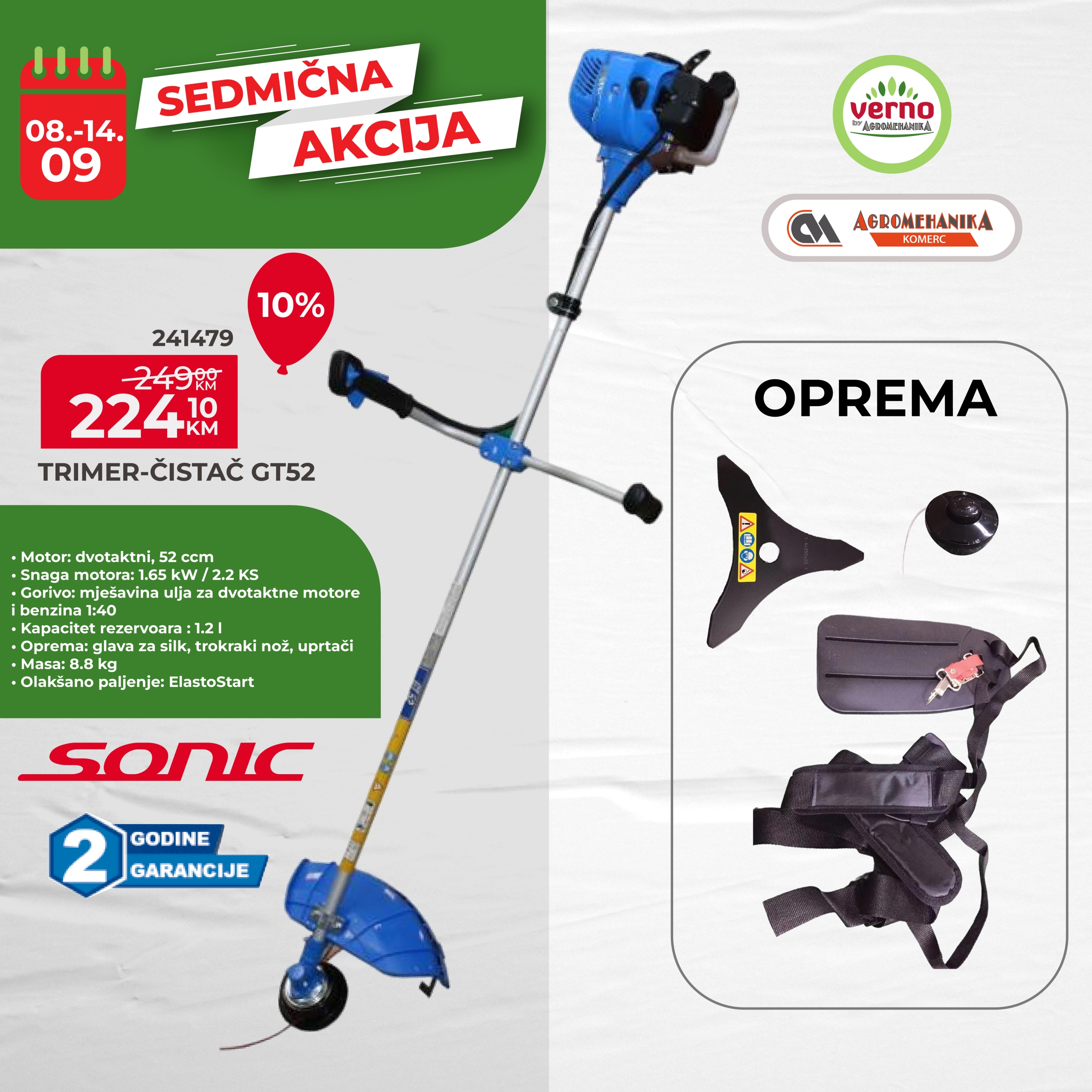 Verno by Agromehanika SEDMIČNA AKCIJA 8-14.9.2025.