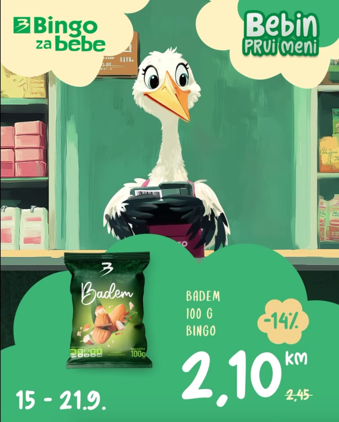 Bingo AKCIJA ZA BEBE 15-21.9.2025. 