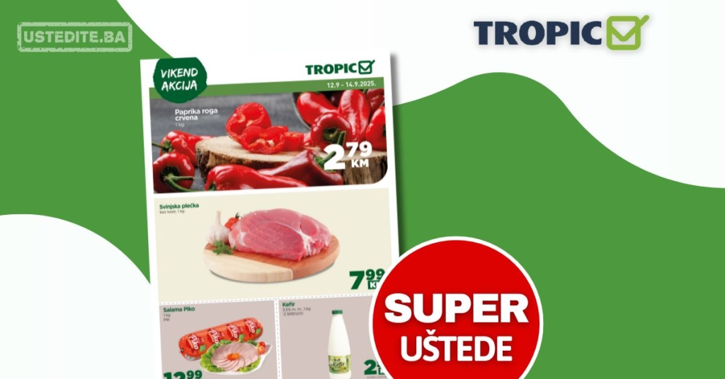 Tropic vikend akcija 12-14.9.2025.