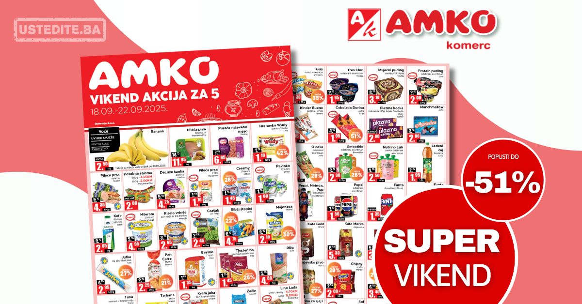Amko vikend akcija 18-22.9.2025.