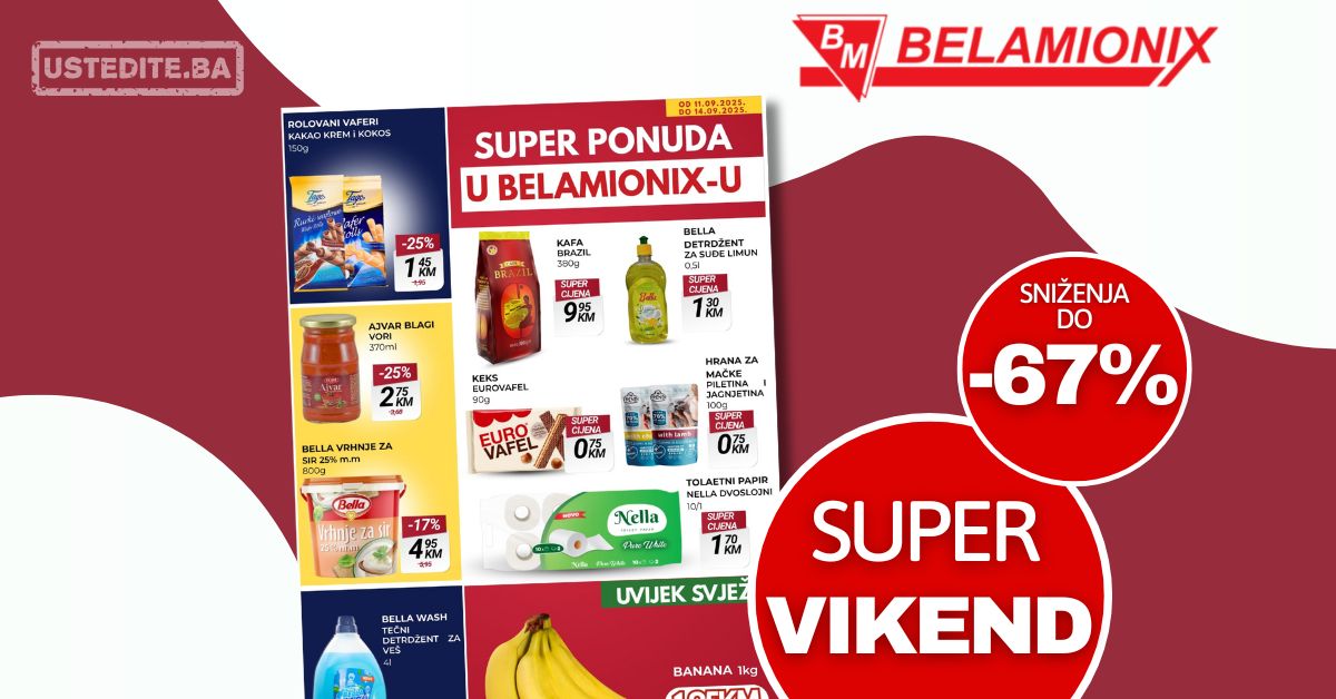 Belamionix vikend akcija 11-14.9.2025.