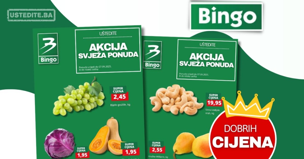 Bingo SVJEŽA PONUDA – akcija do 7.9.2025.