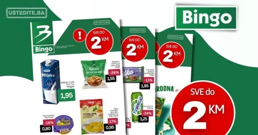 Bingo akcija SVE DO 2 KM - sniženje do 28.9.2025.