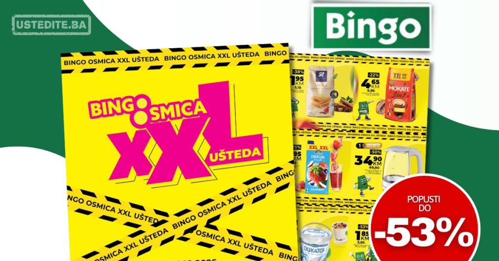 Bingo akcija XXL UŠTEDA 29.9-6.10.2025.