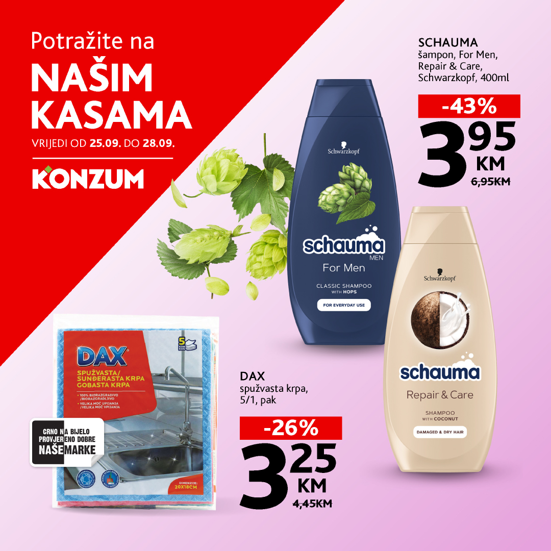 Konzum AKCIJA NA KASAMA 25-28.9.2025.