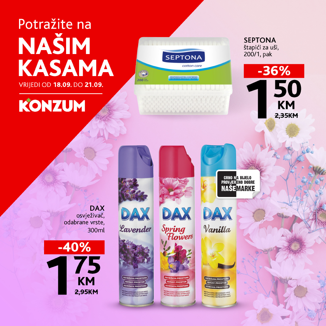 Konzum AKCIJA NA KASAMA 18-21.9.2025. 