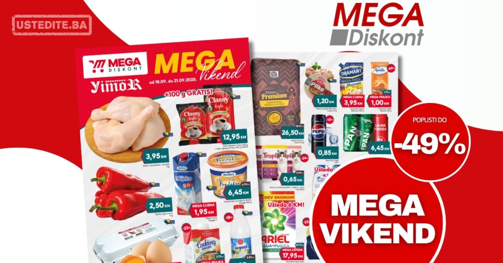 Mega Diskont vikend akcija 18-21.9.2025.