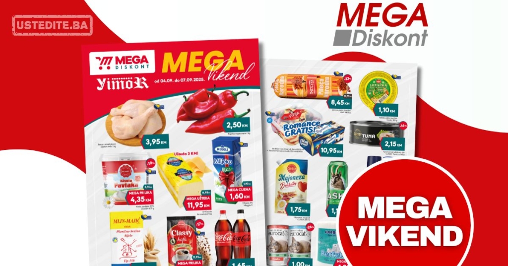 Mega Diskont vikend akcija 4-7.9.2025.