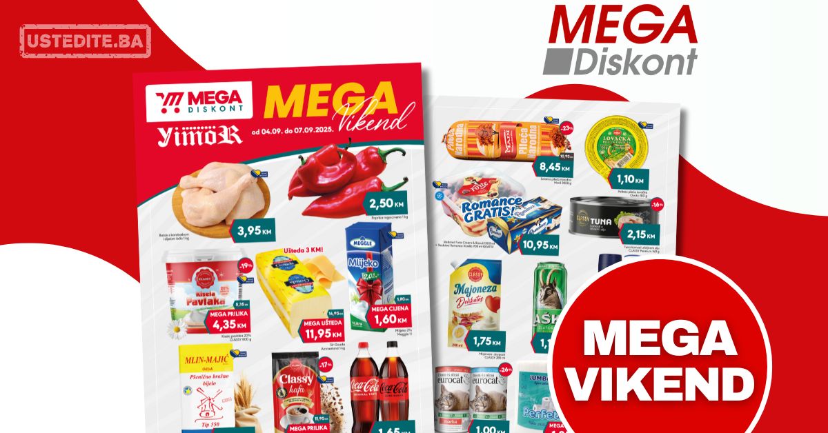 Mega Diskont vikend akcija 4-7.9.2025.
