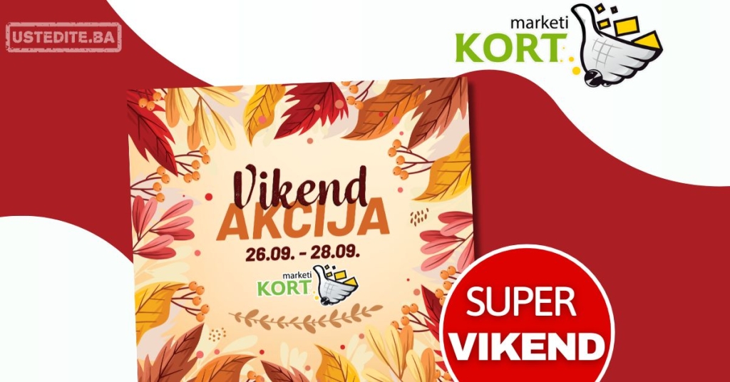 Kort vikend akcija 26-28.9.2025.