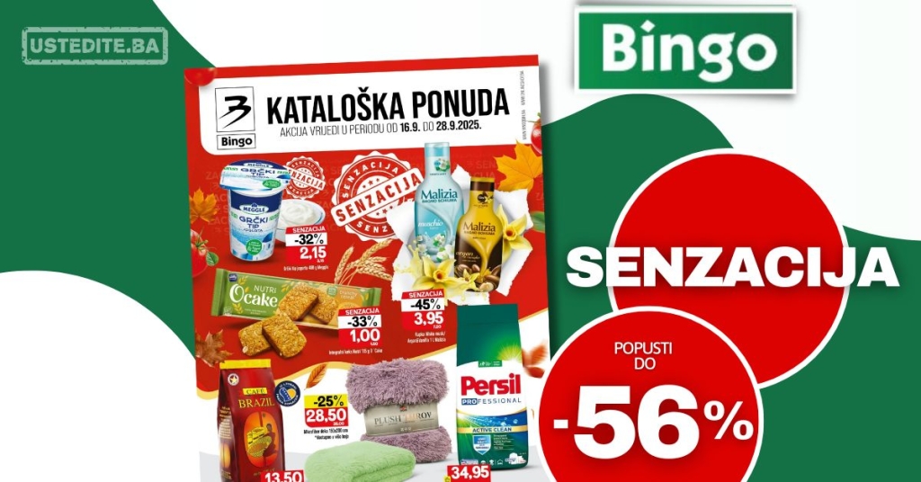 Bingo katalog SNIŽENJE do 65% - 16-28.9.2025.