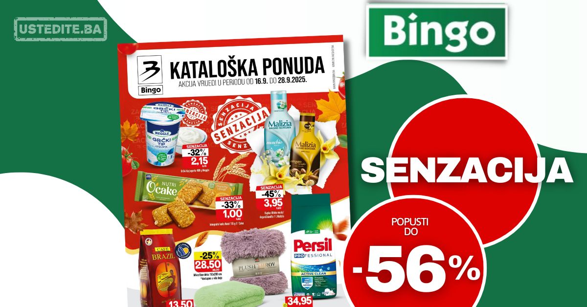 Bingo katalog SNIŽENJE do 65% - 16-28.9.2025.
