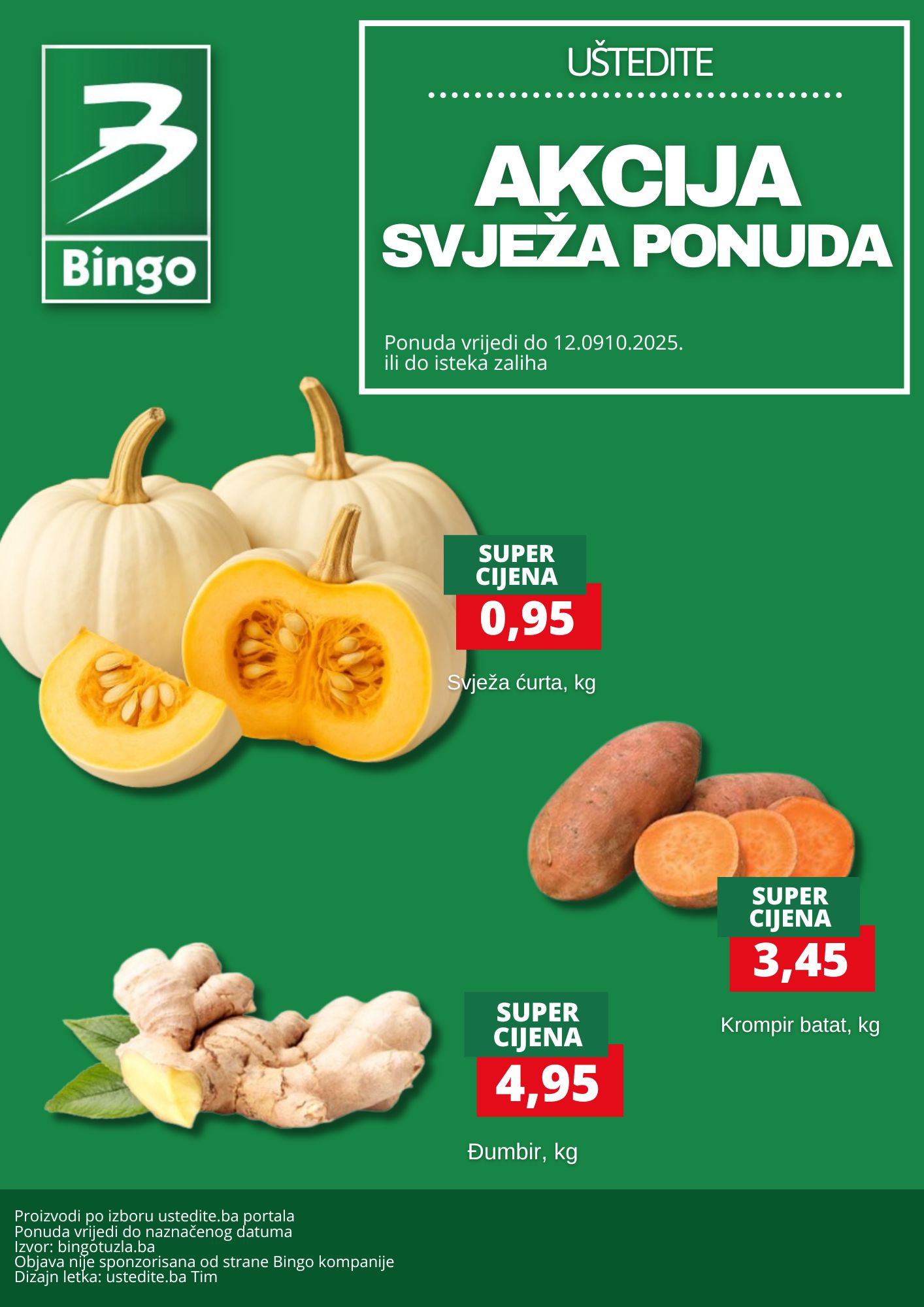 Bingo akcija SVJEŽA PONUDA 9-12.10.2025. 