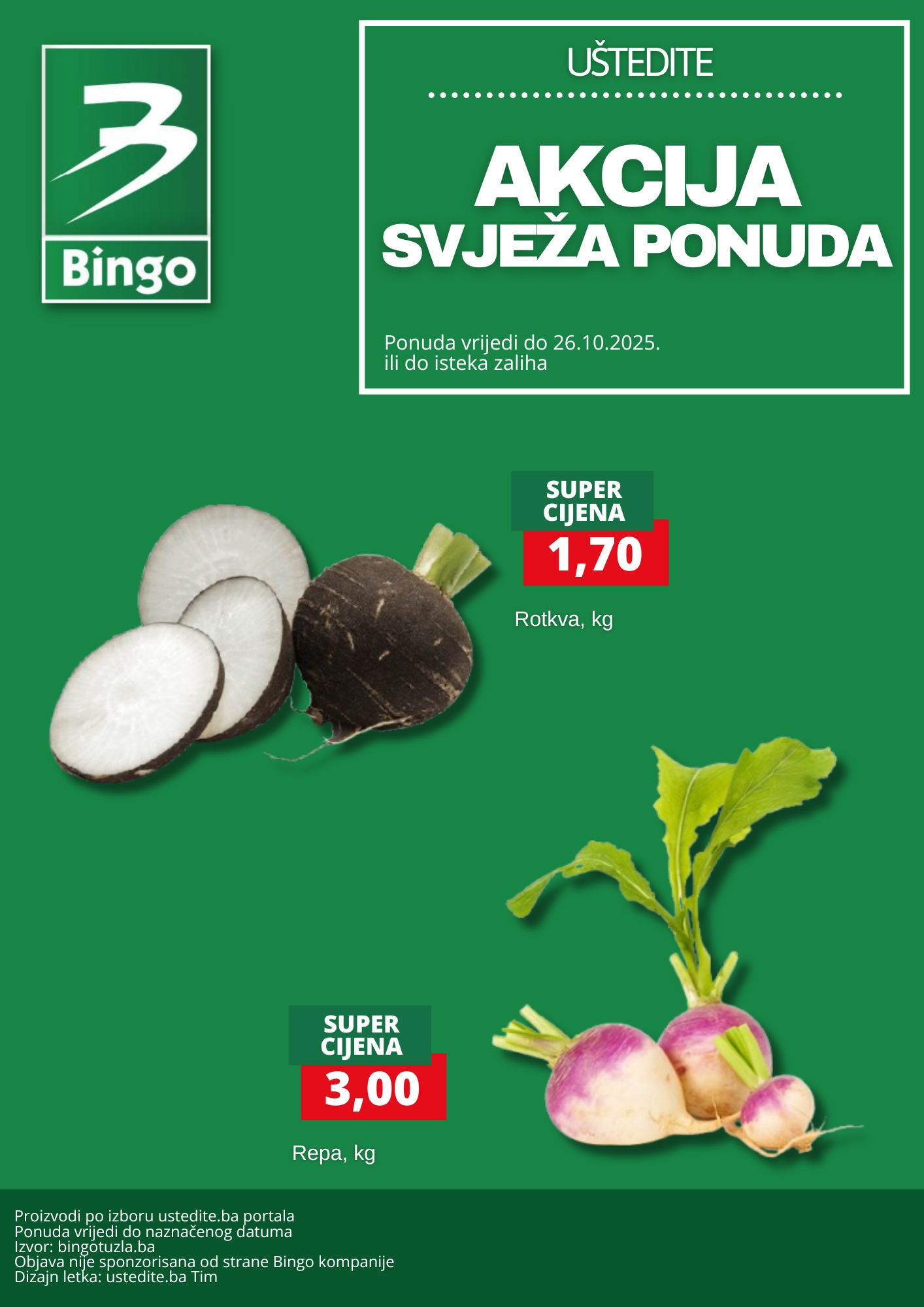 Bingo akcija SVJEŽA PONUDA 