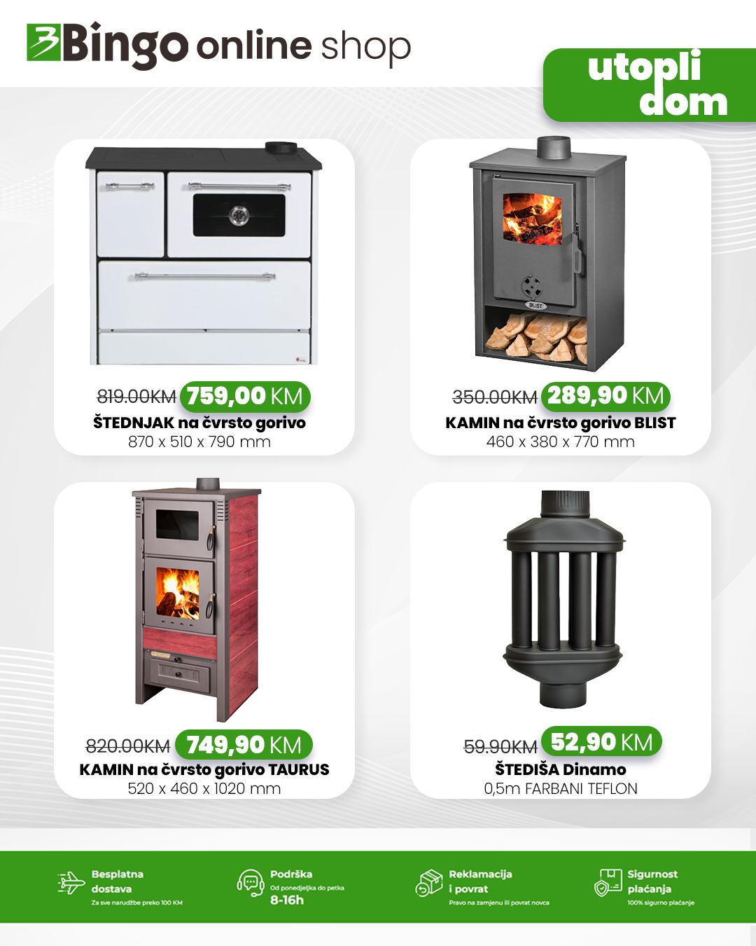 Bingo online shop SVE ZA GRIJANJE 