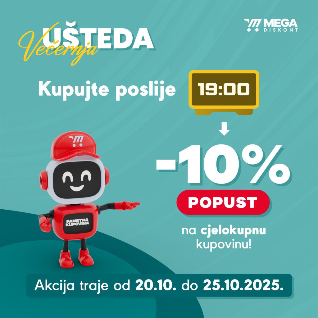 Mega Diskont VEČERNJA UŠTEDA 20-25.10.2025.
