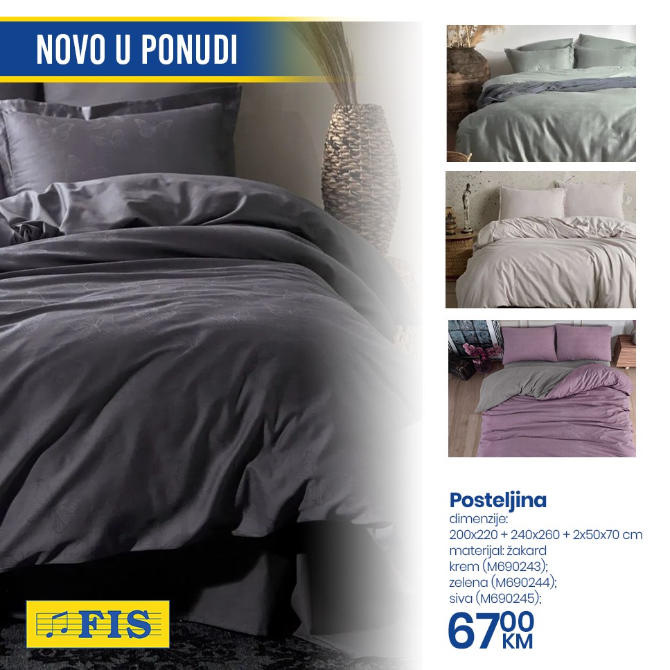 Fis POSTELJINE - Novo u ponudi