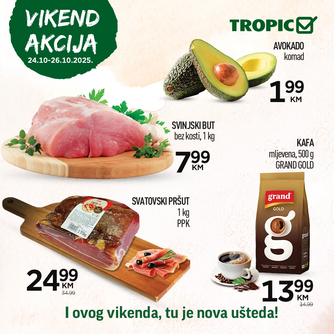Tropic vikend akcija 24-26.10.2025.
