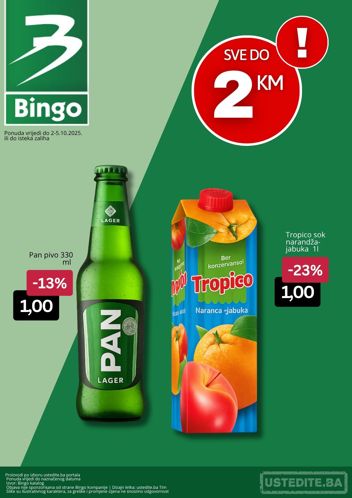 Bingo akcija SVE DO 2 KM