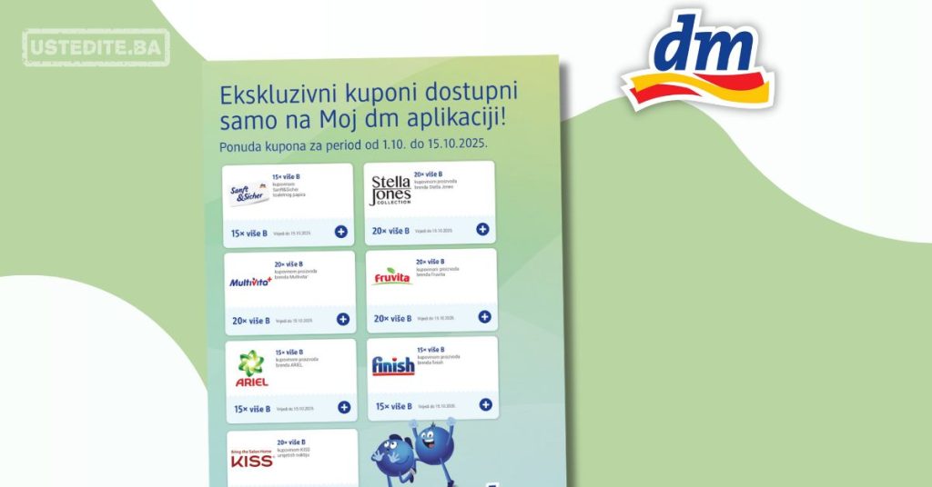 dm Ekskluzivni kuponi 1-15.10.2025.