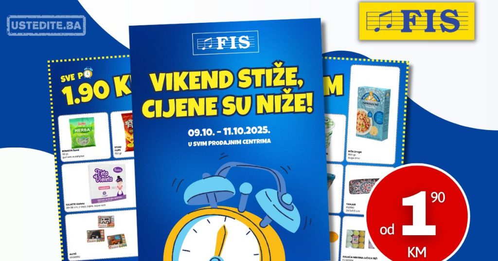 Fis VEĆ OD 1,90 KM 9-11.10.2025.