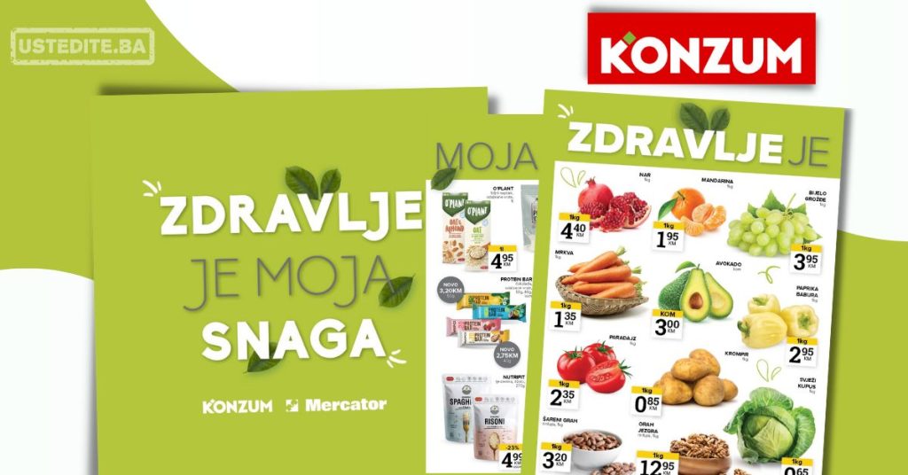 Konzum akcija ZDRAVE NAMIRNICE 7-13.10.2025.