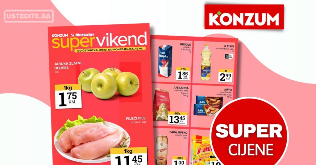Konzum vikend akcija 9-13.10.2025.