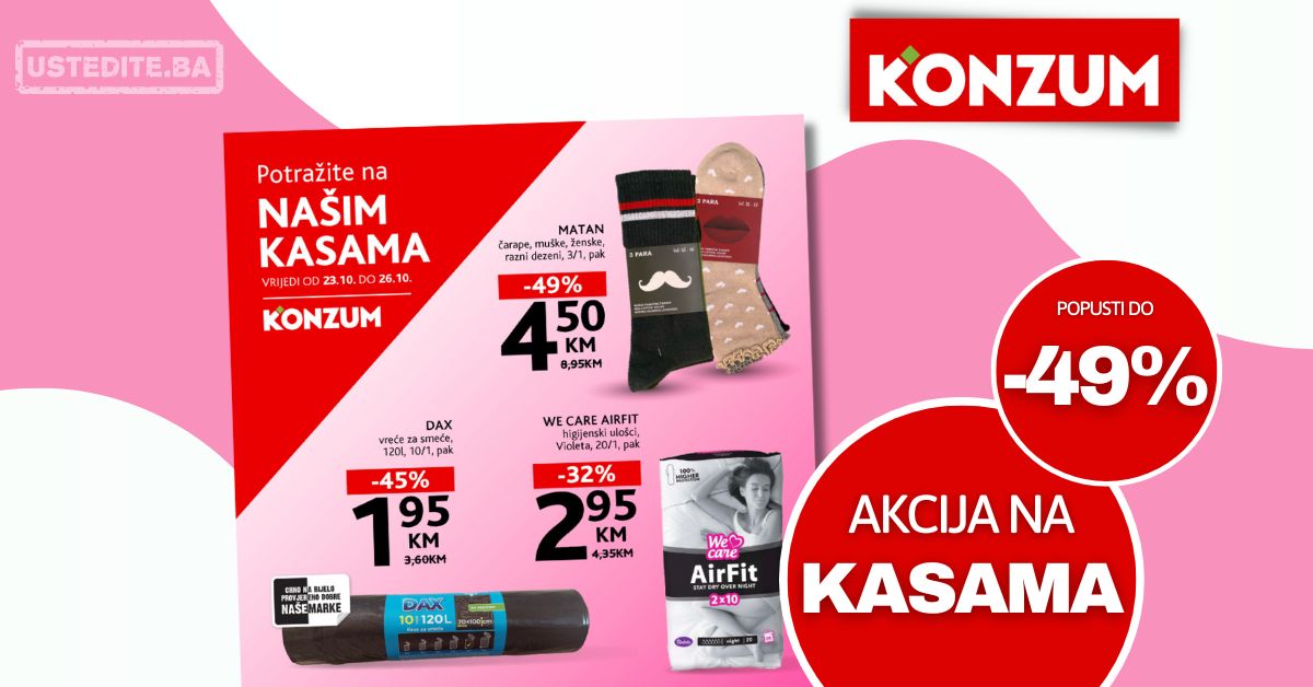 Konzum akcija na kasama