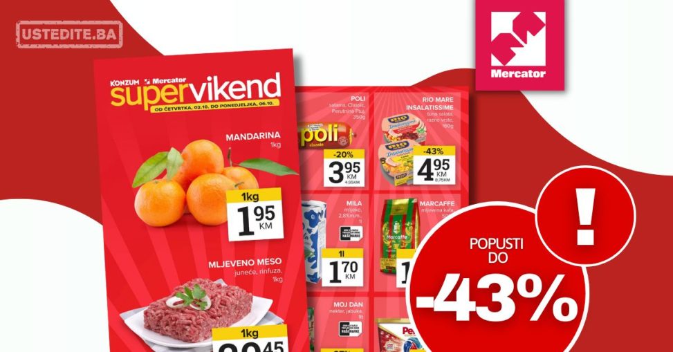 Mercator VIKEND AKCIJA 2-6.10.2025.
