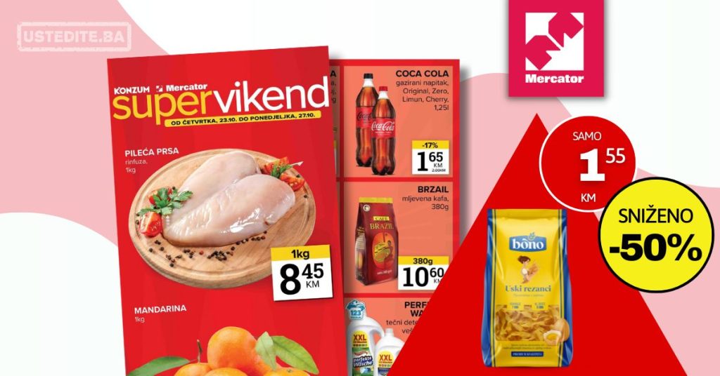 Mercator vikend akcija 23-27.10.2025.
