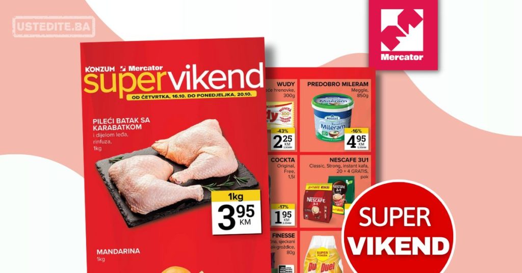 Mercator vikend akcija 16-20.10.2025.