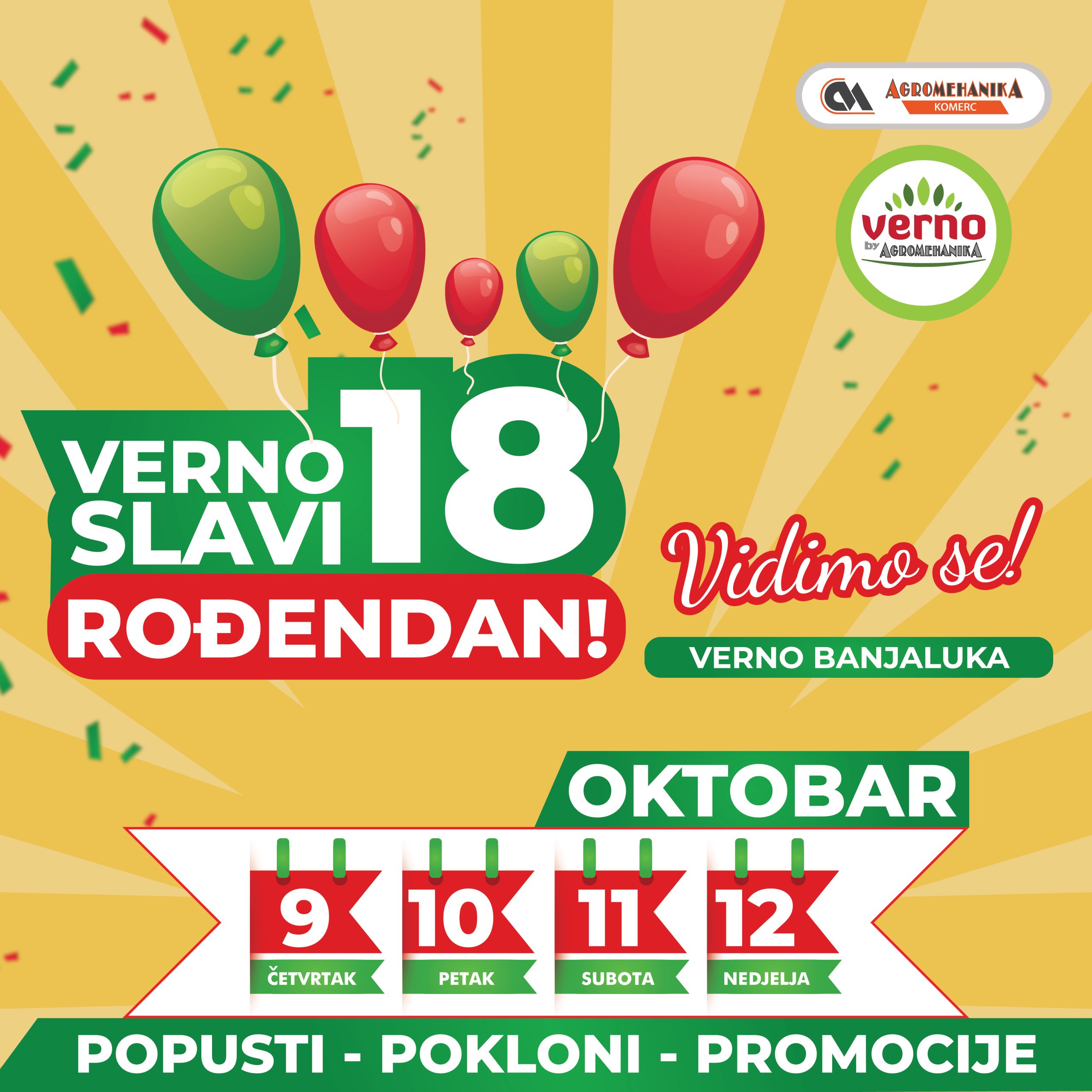 Verno slavi 18. rođendan 9-12.10.2025. 