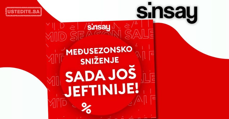 Sinsay MEĐUSEZONSKO SNIŽENJE oktobar 2025.