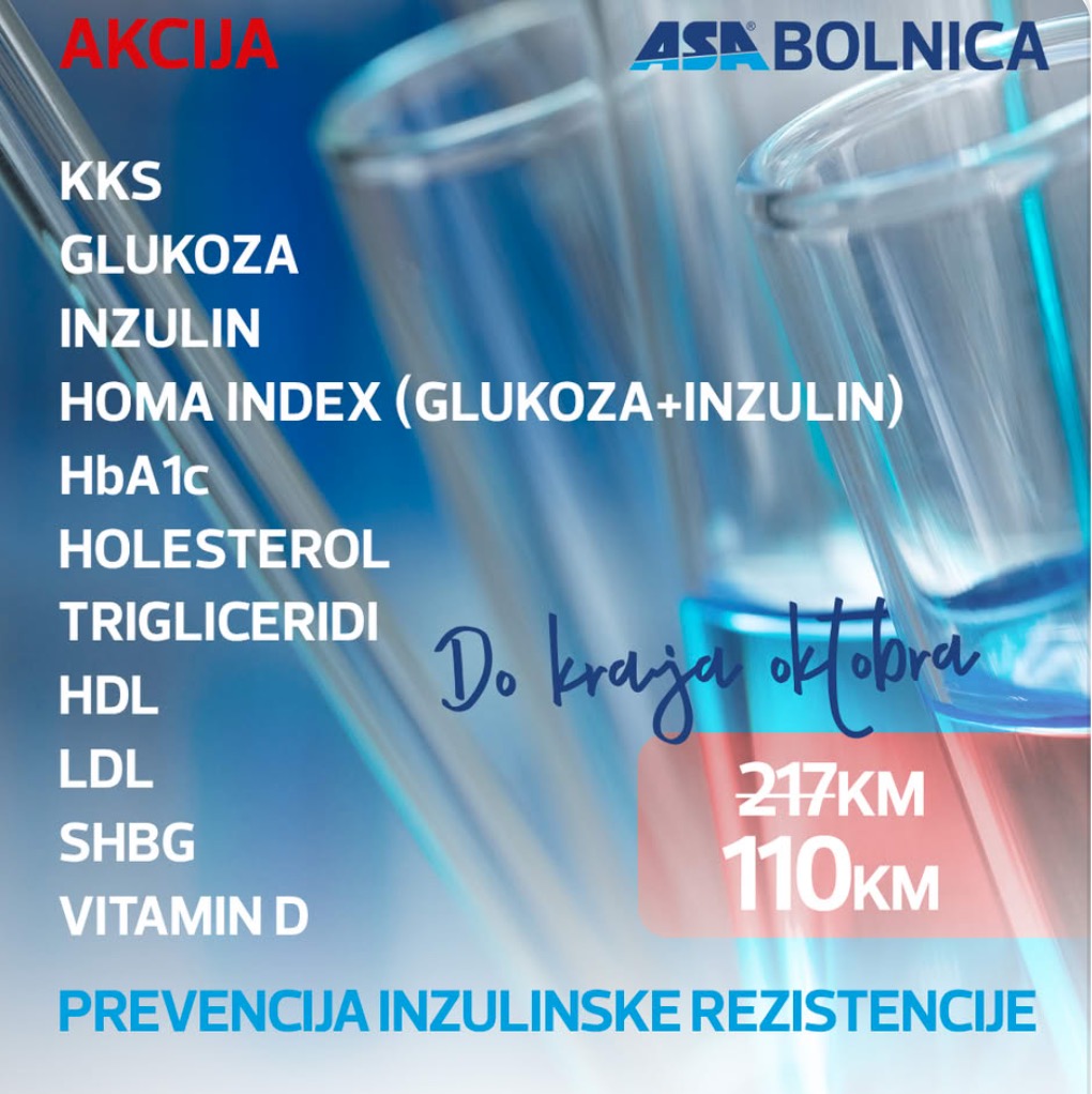 ASA bolnica AKCIJSKE CIJENE LABORAORIJSKIH USLUGA - oktobar 2025. 