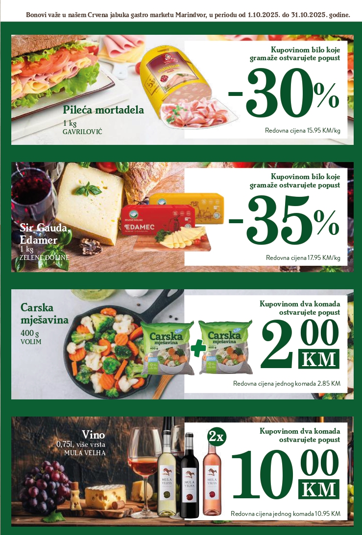 Crvena jabuka GASTRO MARKET katalog oktobar 2025. 