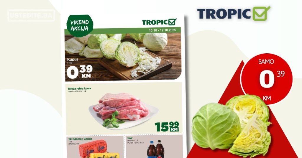 Tropic vikend akcija 10-12.10.2025.
