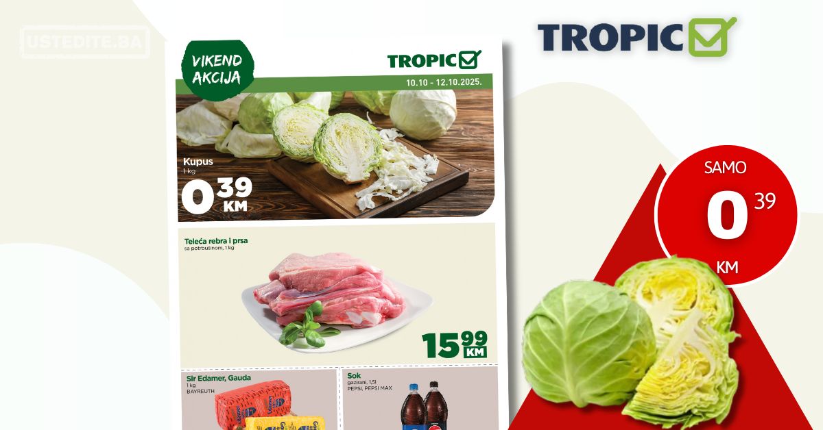 Tropic vikend akcija 10-12.10.2025.