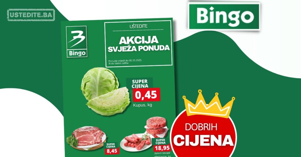 Bingo SVJEŽA AKCIJA - sniženje do 5.10.2025.