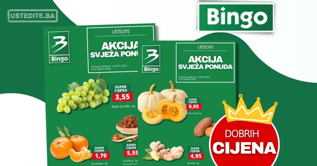 Bingo akcija SVJEŽA PONUDA 9-12.10.2025.