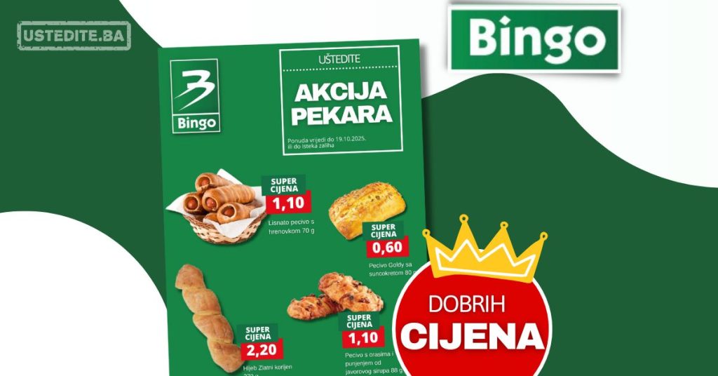 Bingo akcija PEKARA - sniženje do 19.10.2025.