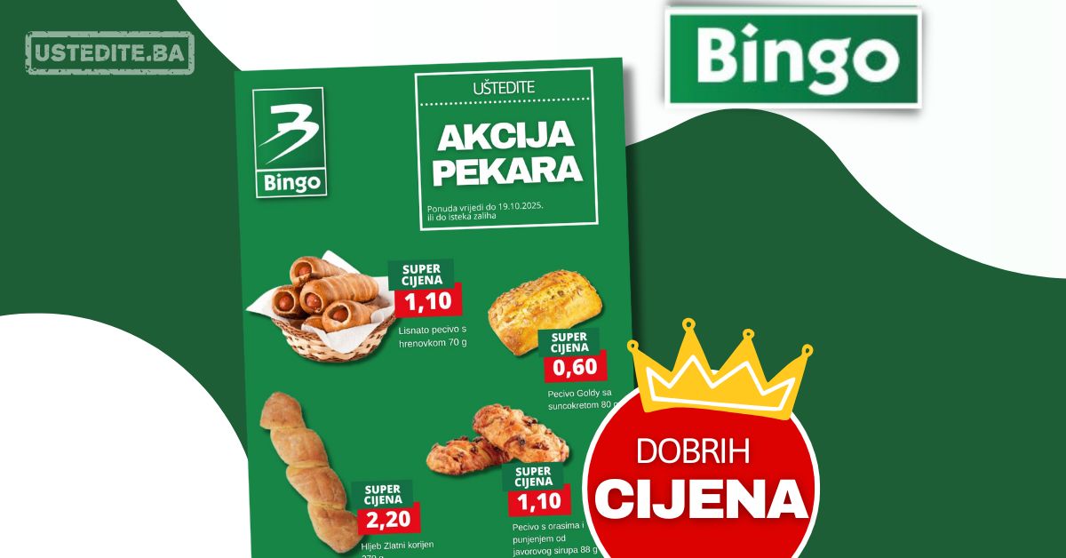 Bingo akcija PEKARA - sniženje do 19.10.2025.