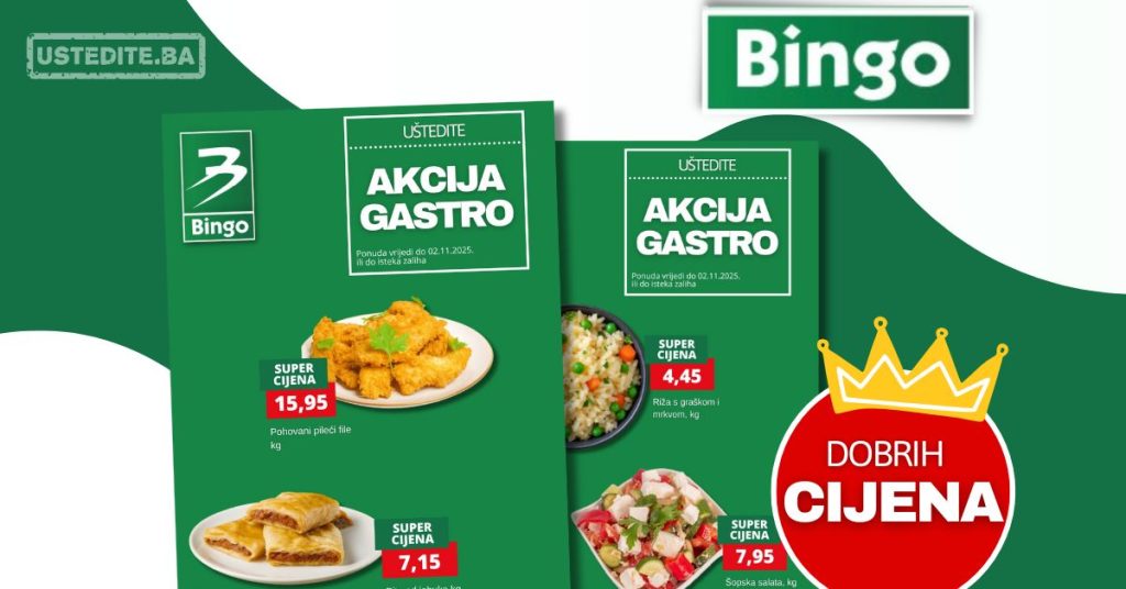 Bingo akcija GASTO PONUDA - sniženje do 2.11.2025.