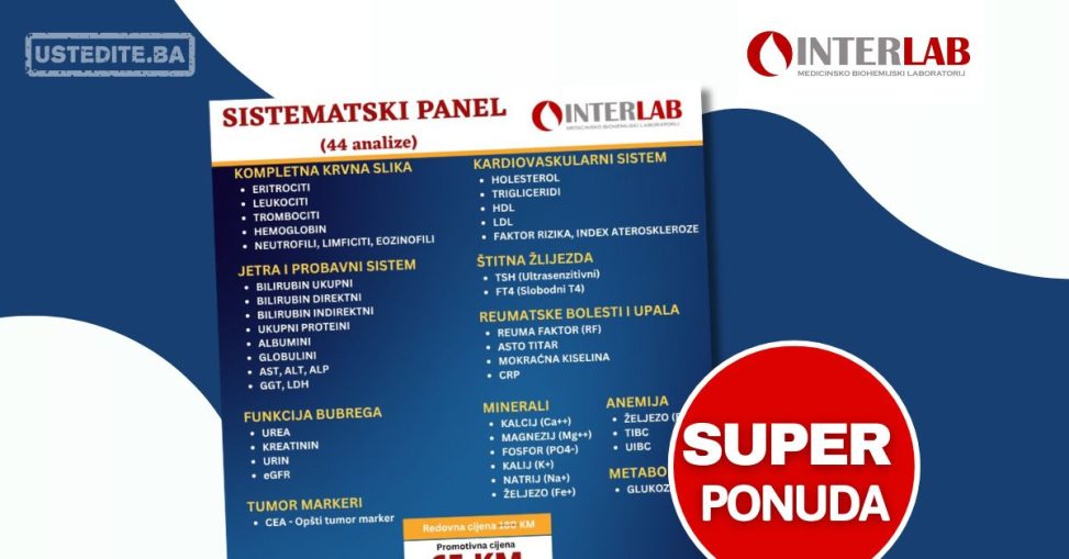 InterLab Živinice akcijske cijene ~ Sistematski panel