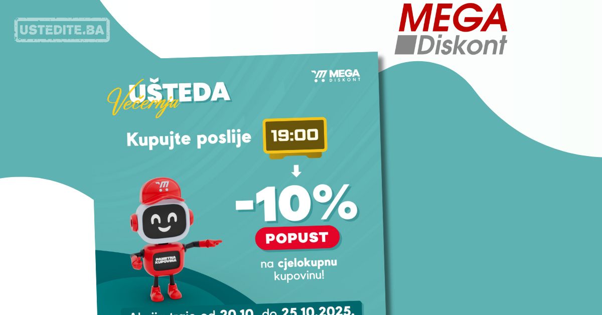Mega Diskont VEČERNJA UŠTEDA 20-25.10.2025.