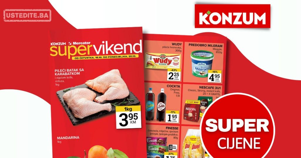 Konzum vikend akcija 16-20.10.2025.